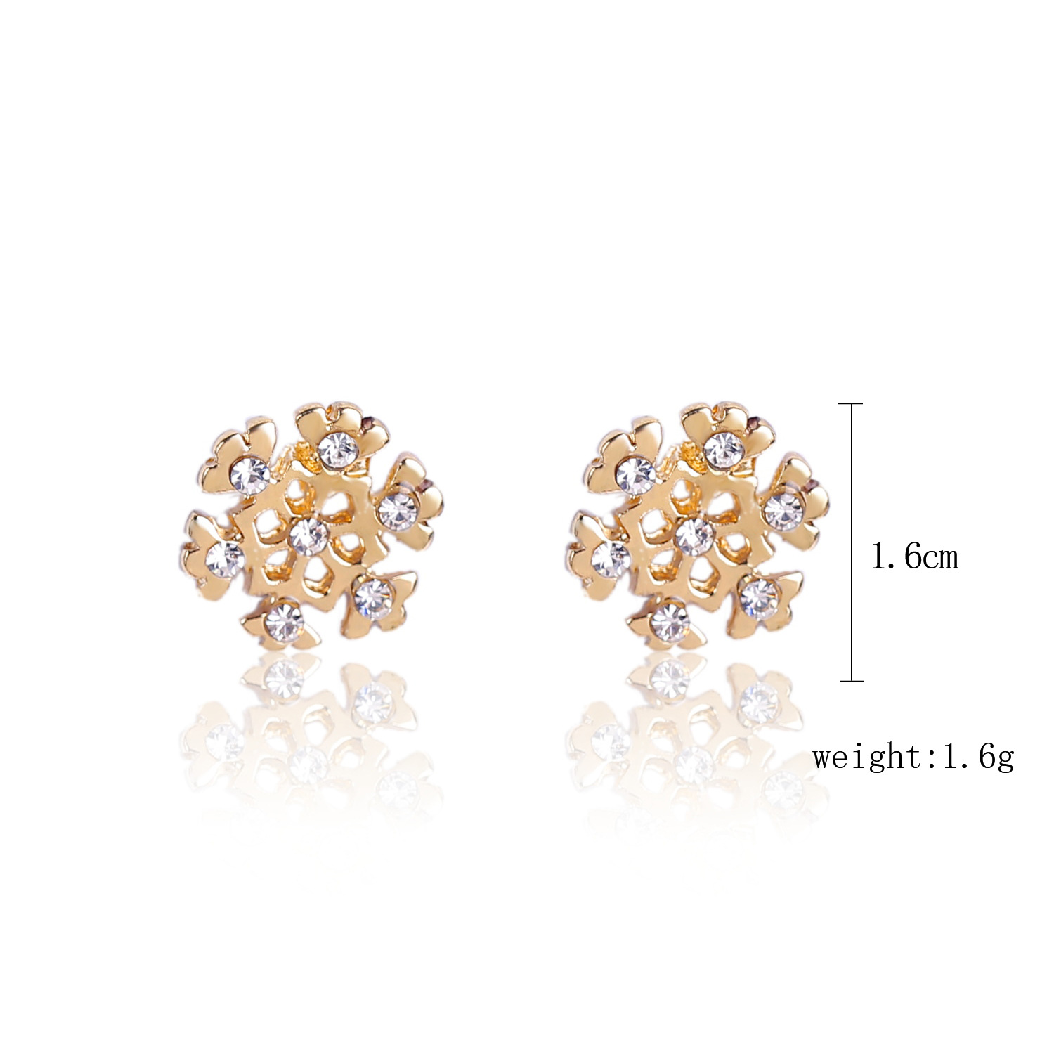 Cross-Border New Christmas Earrings Diamond Snowflake Bell Christmas Tree Ear Rings European And American Christmas Earrings Set