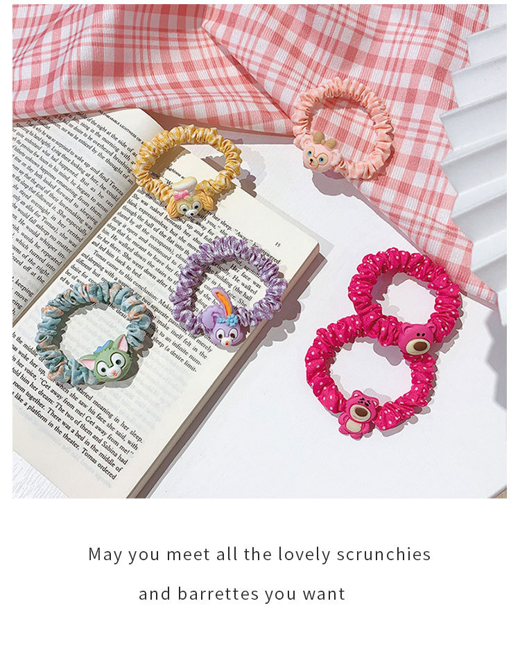 Small Intestine Hair Band Cartoon Color Rubber Band Female Hair-Binding Hair Accessories Hair Rope Cute Trumpet 2021 New Internet Celebrity Hair Accessories Female