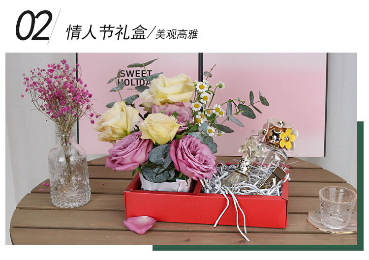 Cake Flower Hand Basket Gift Box Christmas and Children's Day Floral Gift Ring Transparent 4-Inch Cake Portable Packaging Box