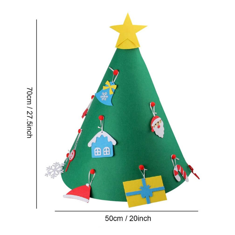 Christmas Day 3D Felt Christmas Tree Children DIY Handmade Christmas Hat Activity Christmas Tree Educational Decorations