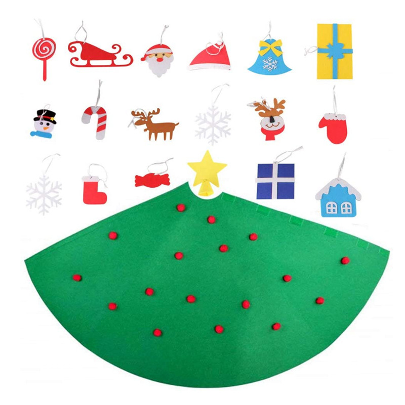 Christmas Day 3D Felt Christmas Tree Children DIY Handmade Christmas Hat Activity Christmas Tree Educational Decorations