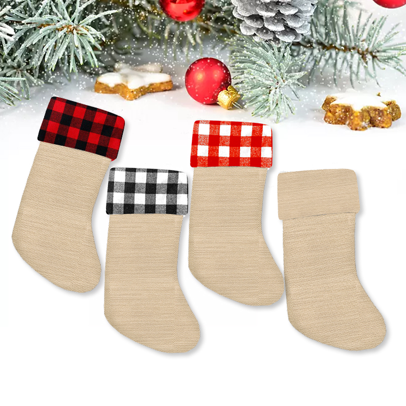 Christmas Boots Christmas Socks Christmas Tree Pendant Decoration Christmas Decoration Gift Bag Imitation Linen
