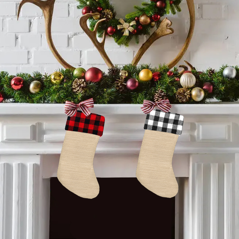 Christmas Boots Christmas Socks Christmas Tree Pendant Decoration Christmas Decoration Gift Bag Imitation Linen