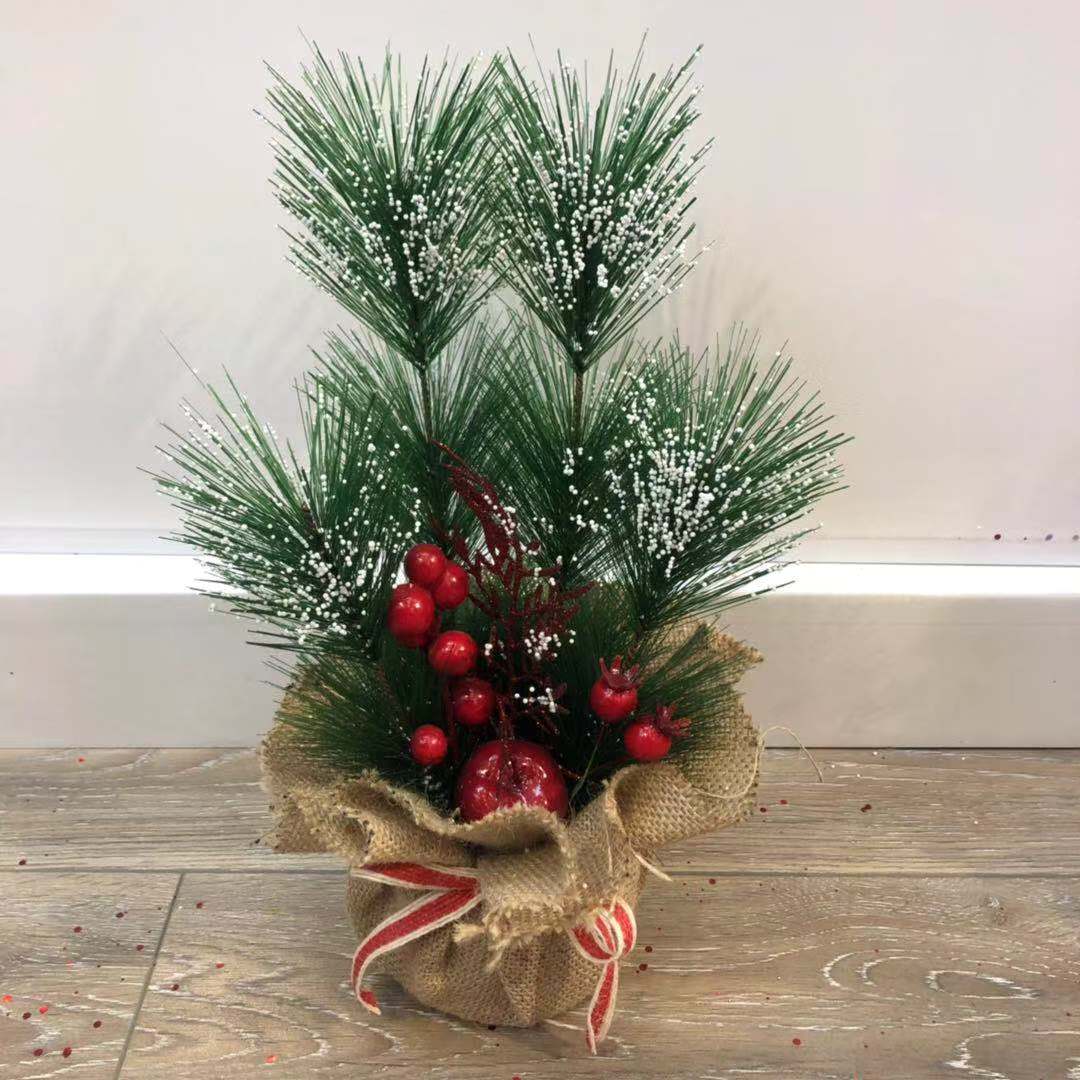 Christmas gift set a pine needle tree miniature pine Christmas tree flower pot