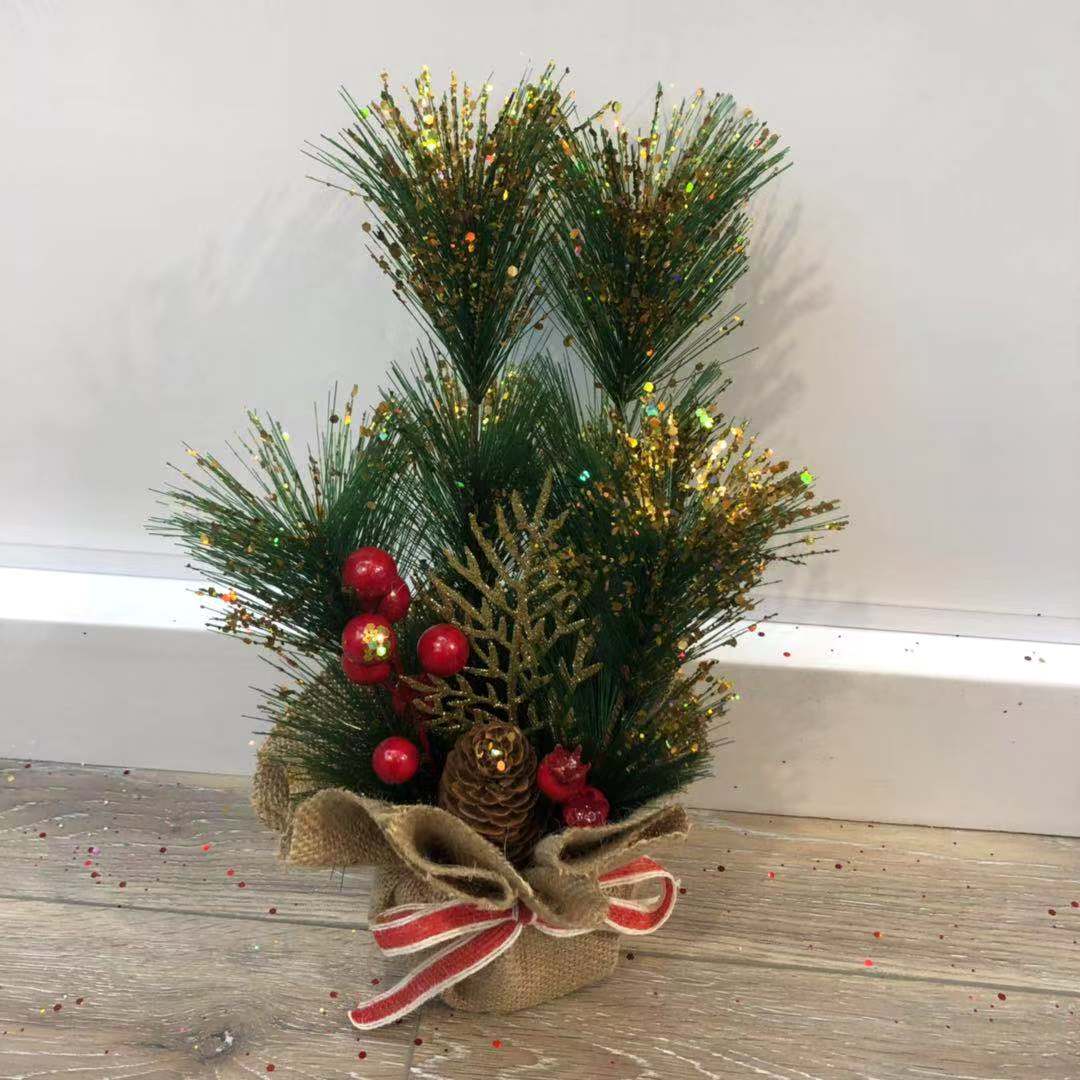 Christmas gift set a pine needle tree miniature pine Christmas tree flower pot Christmas gift set a pine needle tree miniature pine Christmas tree flower pot