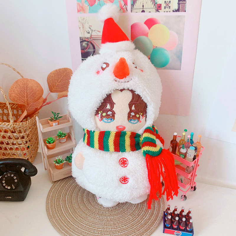 Spot Goods Christmas Hat Snowman Ball Clothes Pants 20cm Suit 20cm Doll Clothes Star Doll Aidou Dress-up