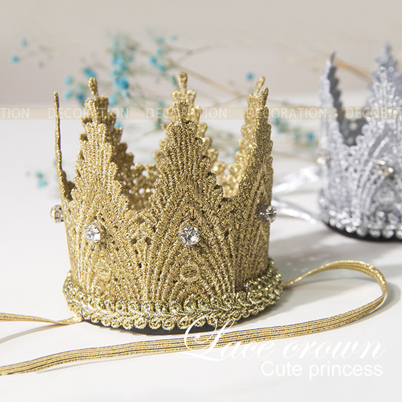 European and American New Children&#039;s Crown Hair Band Baby Hair Band Birthday Party Headdress Upgrade Can&#039;t Drop Rhinestone Hair Generation