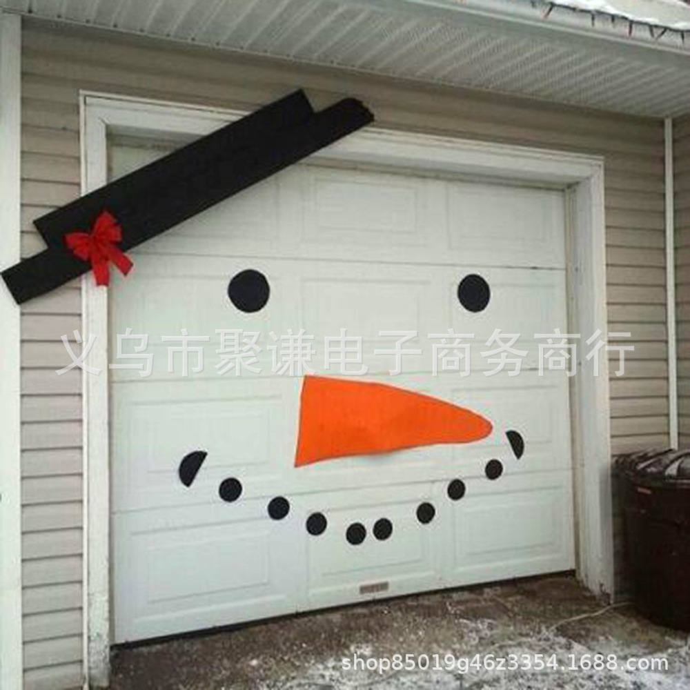DIY Christmas Snowman Decoration Outdoor Decoration Dress up Garage Gate Gate Door Old Man Elk Bow Hat DIY Christmas Snowman Decoration Outdoor Decoration Dress up Garage Gate Gate Door Old Man Elk Bow Hat