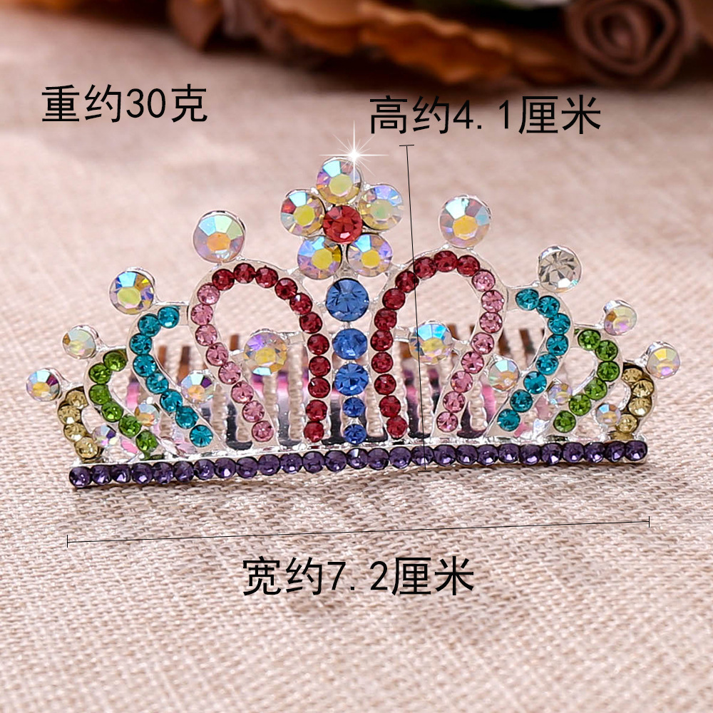 Korean Style Children Crown Headdress Baby Little Girl Birthday Show Princess Crown Hair Ornament Hair Comb Girls' Accessories Korean Style Children Crown Headdress Baby Little Girl Birthday Show Princess Crown Hair Ornament Hair Comb Girls' Accessories