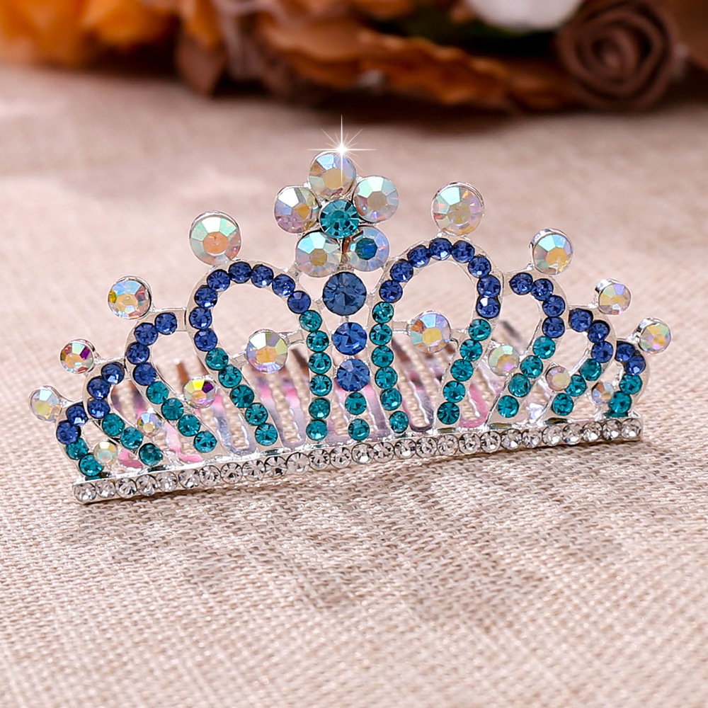 Korean Style Children Crown Headdress Baby Little Girl Birthday Show Princess Crown Hair Ornament Hair Comb Girls' Accessories Korean Style Children Crown Headdress Baby Little Girl Birthday Show Princess Crown Hair Ornament Hair Comb Girls' Accessories