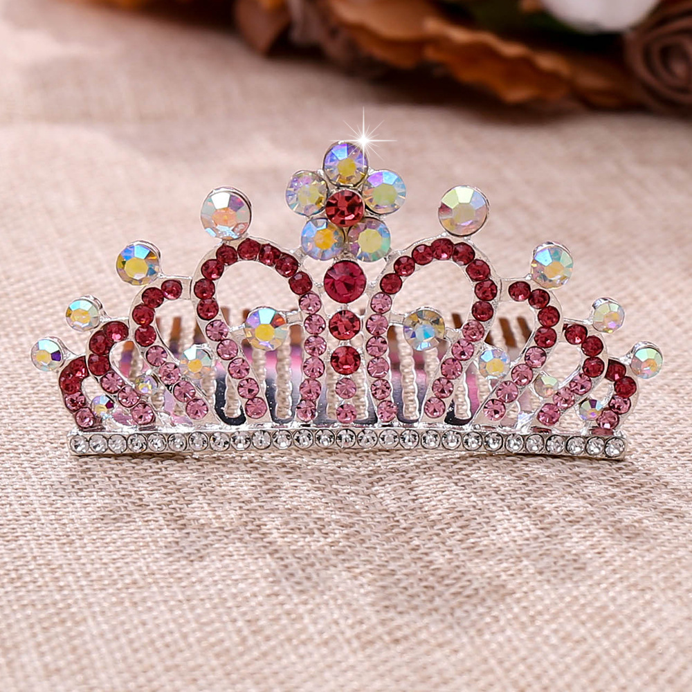 Korean Style Children Crown Headdress Baby Little Girl Birthday Show Princess Crown Hair Ornament Hair Comb Girls' Accessories Korean Style Children Crown Headdress Baby Little Girl Birthday Show Princess Crown Hair Ornament Hair Comb Girls' Accessories