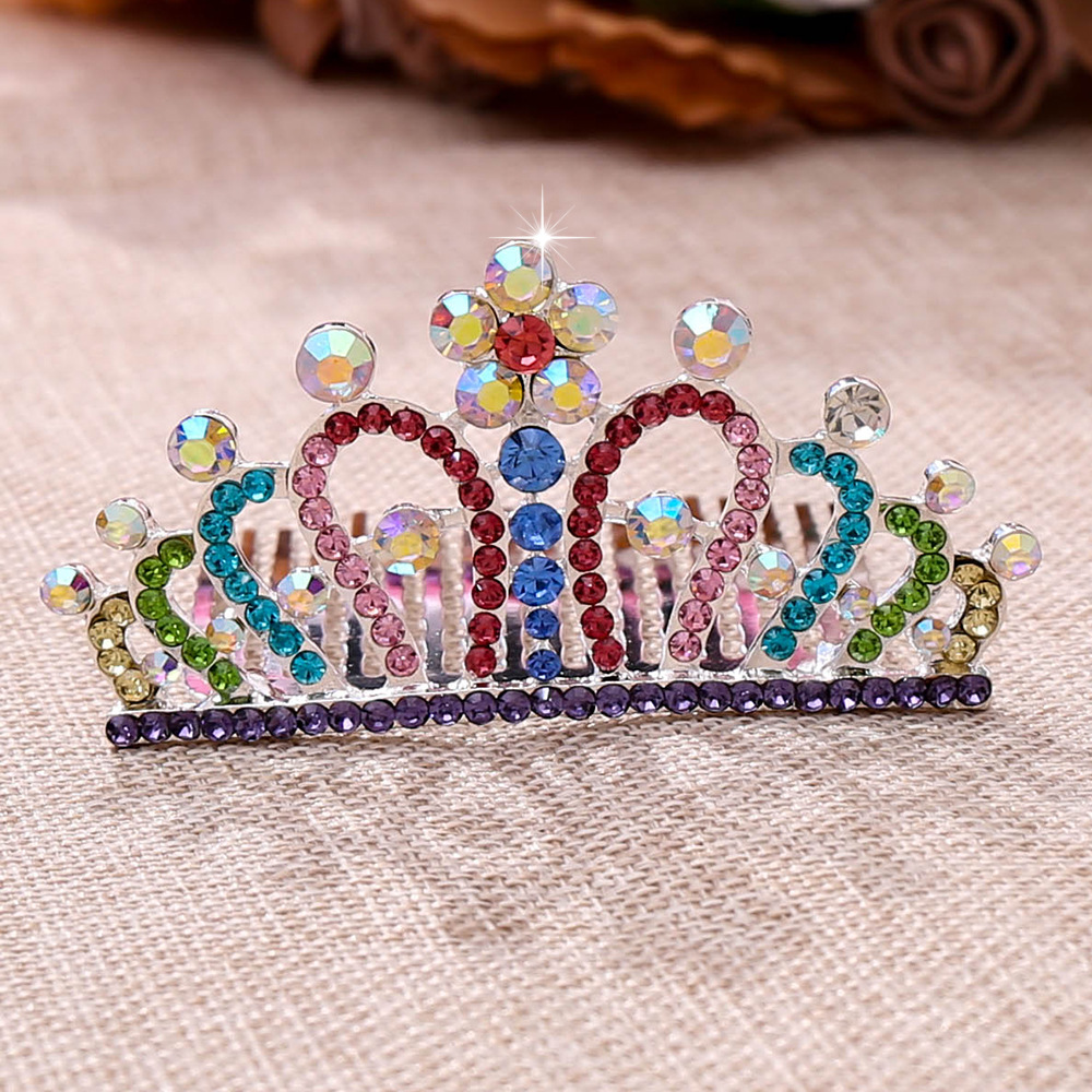 Korean Style Children Crown Headdress Baby Little Girl Birthday Show Princess Crown Hair Ornament Hair Comb Girls' Accessories Korean Style Children Crown Headdress Baby Little Girl Birthday Show Princess Crown Hair Ornament Hair Comb Girls' Accessories