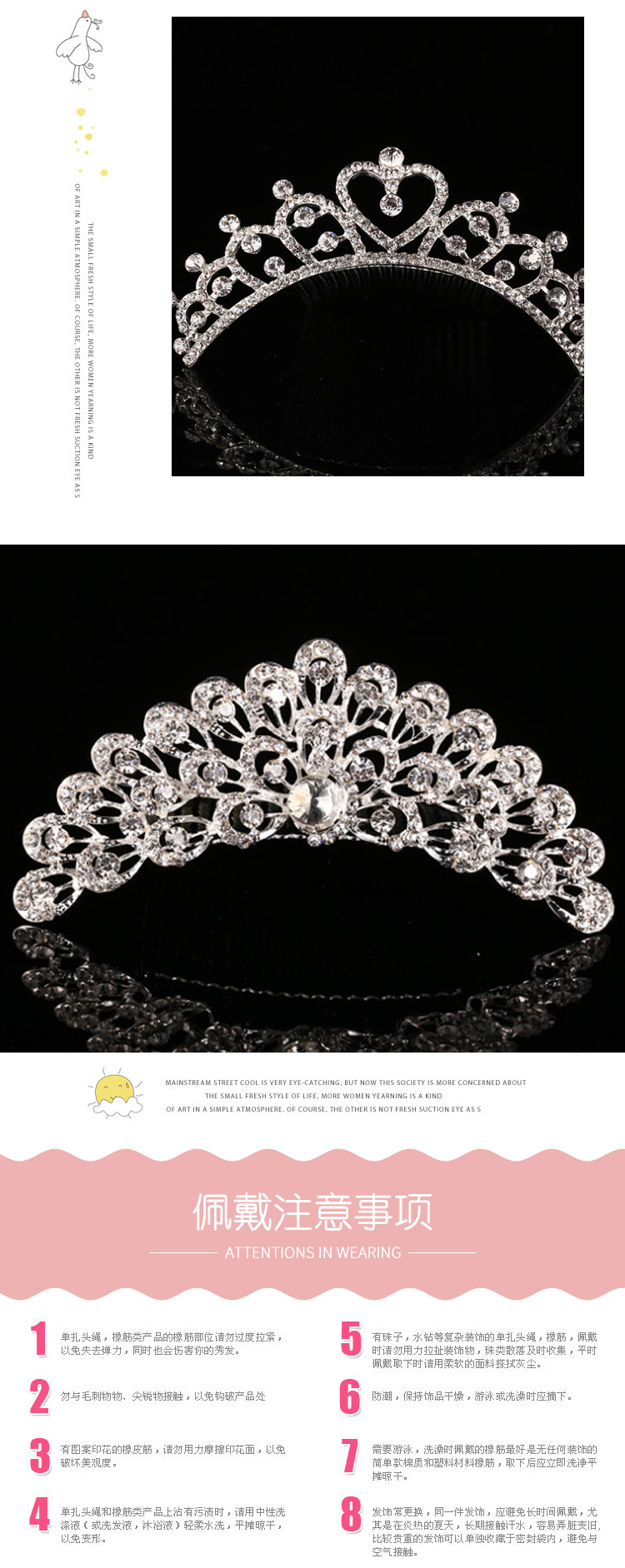 Children's Crown Hair Accessories Rhinestone Bridal Crown Headdress Holiday Performance Birthday Hair Comb Headdress Wholesale Children's Crown Hair Accessories Rhinestone Bridal Crown Headdress Holiday Performance Birthday Hair Comb Headdress Wholesale
