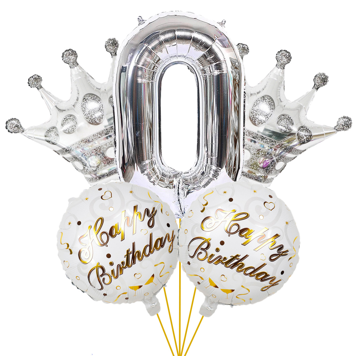 5PCs Crown Digital Balloon Combo Set 32 Inch Gold Color Digital Crown Package Birthday Balloon 5PCs Crown Digital Balloon Combo Set 32 Inch Gold Color Digital Crown Package Birthday Balloon