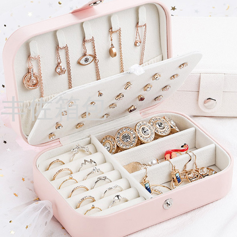 Stud Display Jewelry Box PU Leather Earring Storage Ring Jewelry Box Wholesale