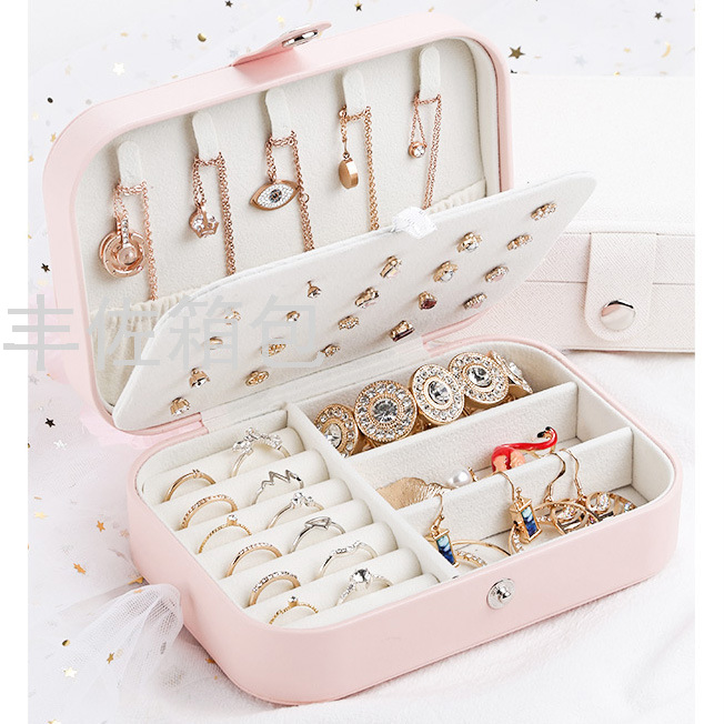 Stud Display Jewelry Box PU Leather Earring Storage Ring Jewelry Box Wholesale