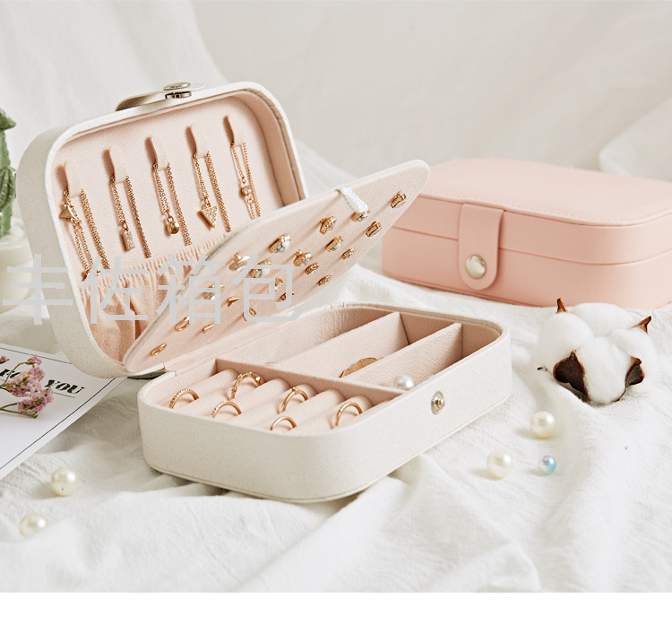 Stud Display Jewelry Box PU Leather Earring Storage Ring Jewelry Box Wholesale