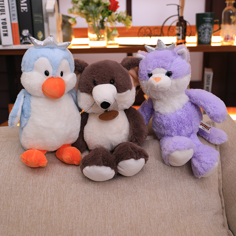 Factory Direct Sales One Piece Dropshipping Cute Crown Doll Plush Toys Children Doll for Boys and Girls Birthday Gift