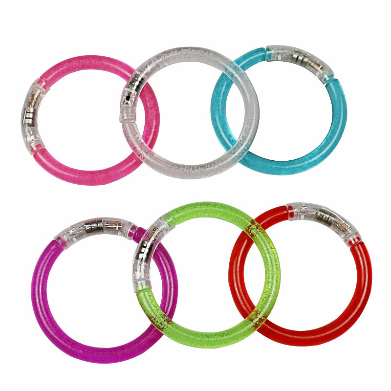 Acrylic Luminous Bracelet Led Colorful Bracelet Small Toy Stall Scan Code Push Small Gift Flash Small Jewelry
