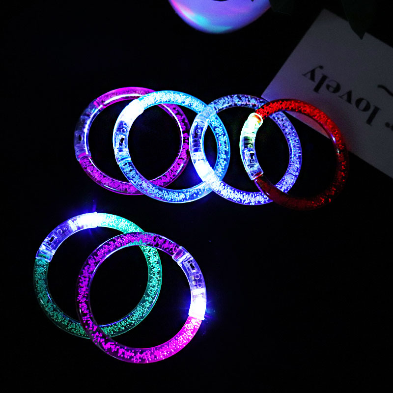 Acrylic Luminous Bracelet Led Colorful Bracelet Small Toy Stall Scan Code Push Small Gift Flash Small Jewelry