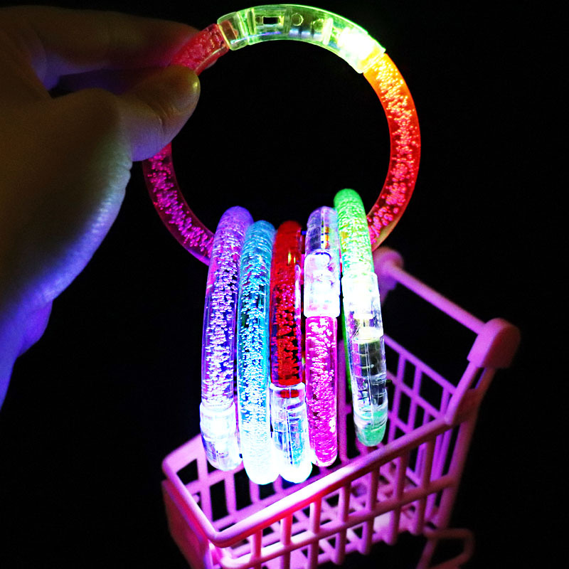 Acrylic Luminous Bracelet Led Colorful Bracelet Small Toy Stall Scan Code Push Small Gift Flash Small Jewelry