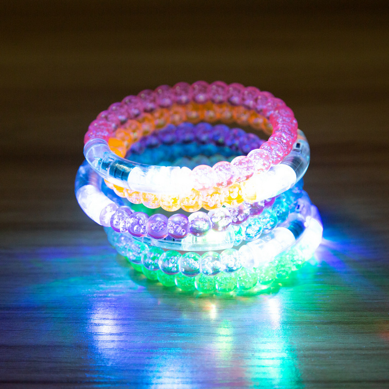 Acrylic Luminous Bracelet Led Colorful Bracelet Small Toy Stall Scan Code Push Small Gift Flash Small Jewelry