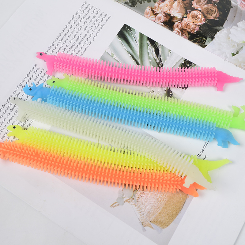 Tiktok Hot Toy TPR Luminous Dinosaur Lala Lecon Yi Bracelet Pull Pull Music Cartoon Vent Pulling Rope