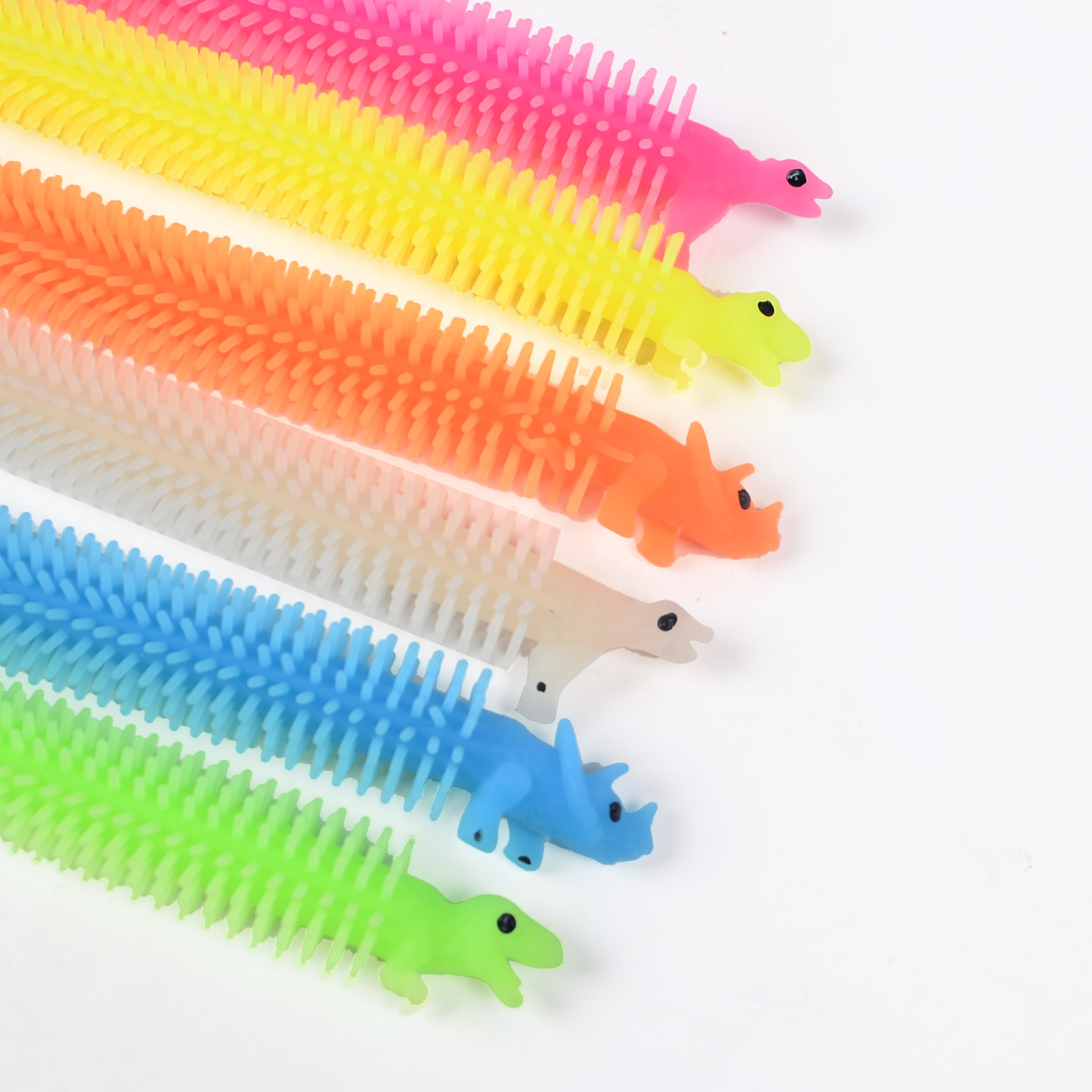 Tiktok Hot Toy TPR Luminous Dinosaur Lala Lecon Yi Bracelet Pull Pull Music Cartoon Vent Pulling Rope