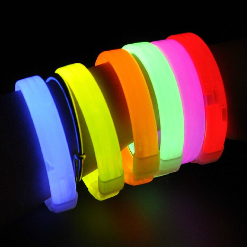 Fluorescent bracelet fluorescent stick triple luminous bracelet night running disco luminous wrist strap flash stick printed logo