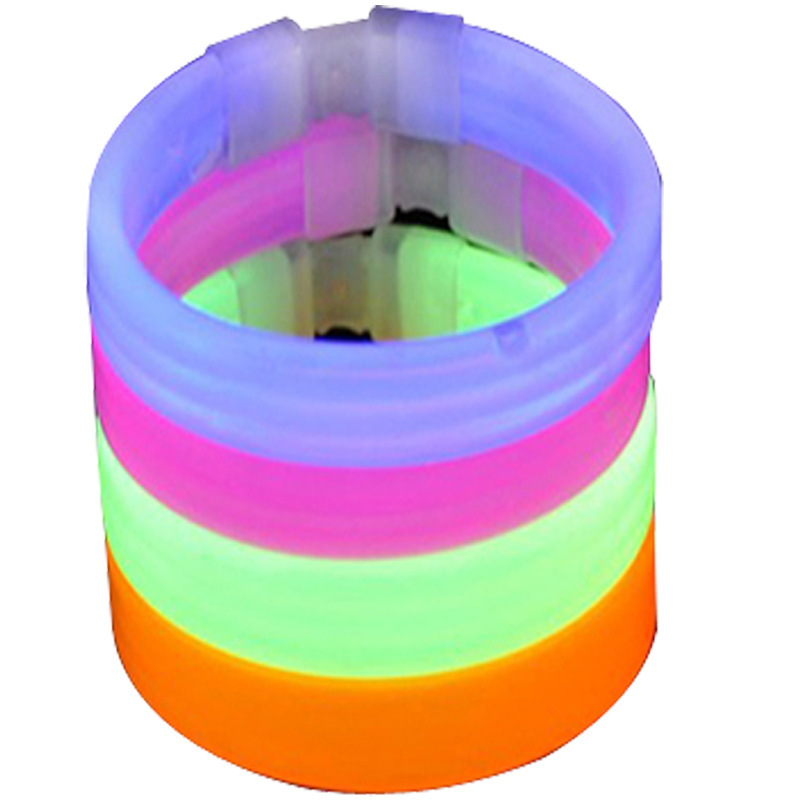 Fluorescent bracelet fluorescent stick triple luminous bracelet night running disco luminous wrist strap flash stick printed logo