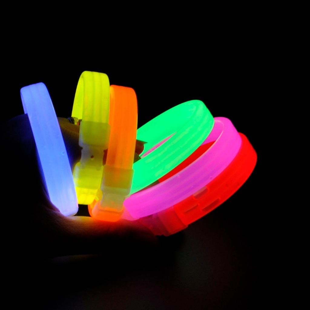 Fluorescent bracelet fluorescent stick triple luminous bracelet night running disco luminous wrist strap flash stick printed logo Fluorescent bracelet fluorescent stick triple luminous bracelet night running disco luminous wrist strap flash stick printed logo