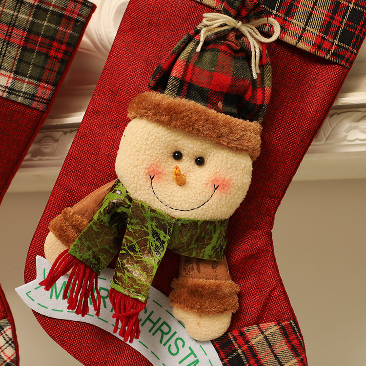 Christmas Gift Socks Adult Christmas Children Candy Socks Christmas Tree Hanging Decoration Scene Dress up Home Party Decoration