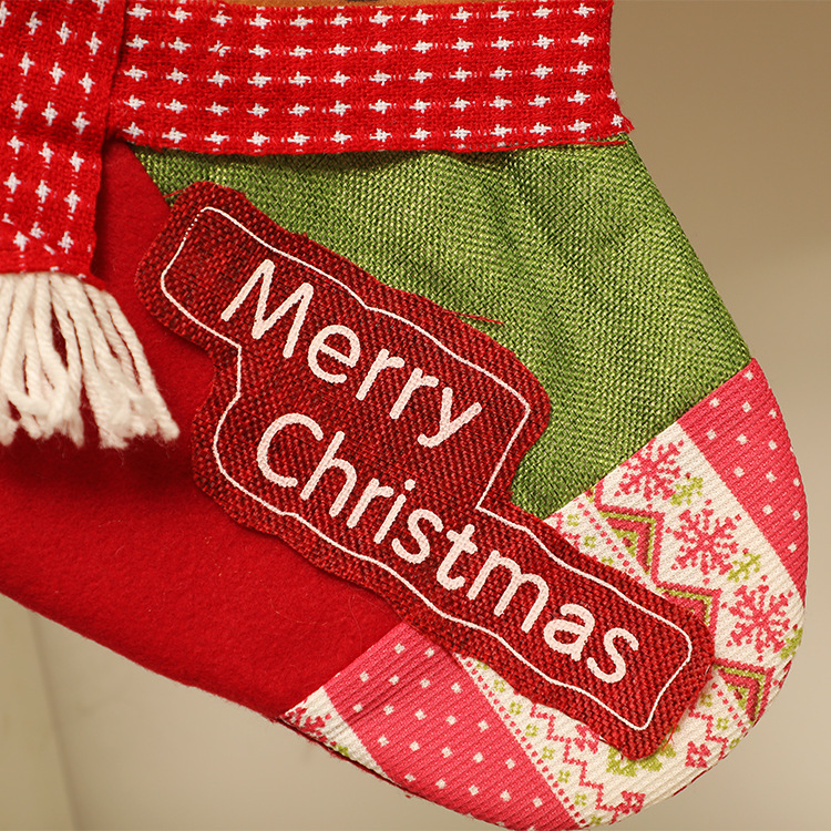 Christmas Gift Socks Adult Christmas Children Candy Socks Christmas Tree Hanging Decoration Scene Dress up Home Party Decoration