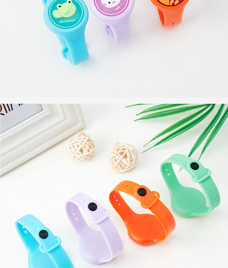 Children's Anti Mosquito Cartoon Flash Luminous Mosquito Repellent Bracelet & Watch Stickers Adults and Children Summer Outdoor Carry Artifact