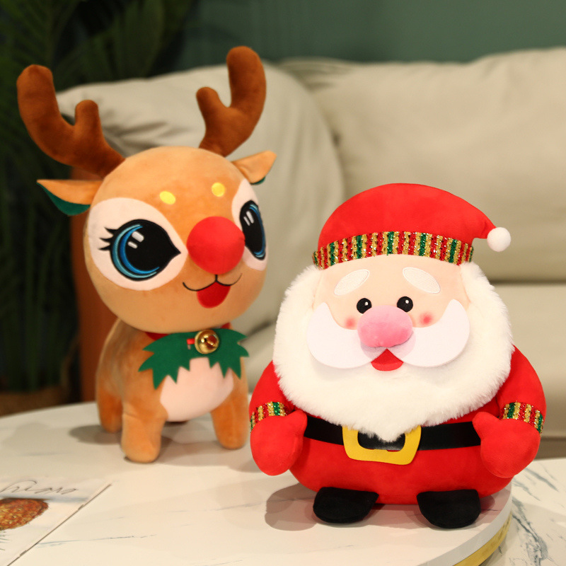 New Santa Claus Christmas David&#039;s Deer Doll Cute Crane Machines Cute Doll Gift Gift Dress up Plush Toy