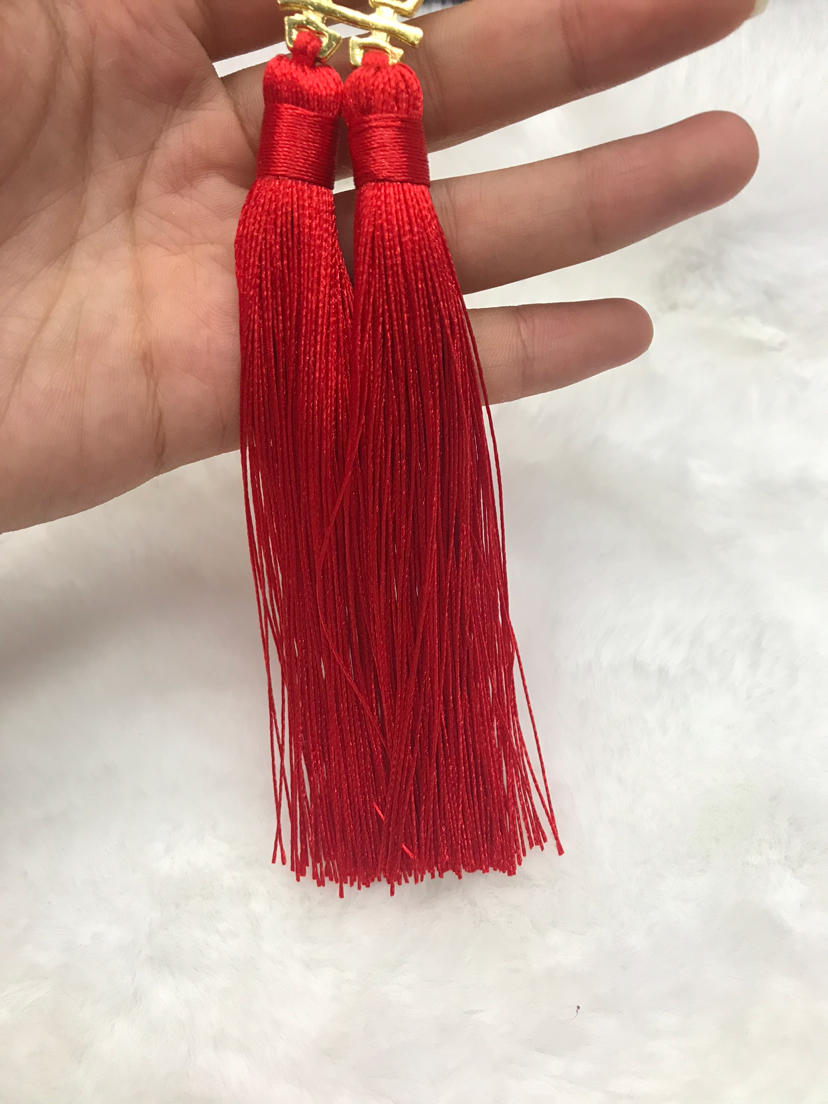 Double Happiness Chinese Knot Small Pendant High-End Invitation Card Red Envelope Decoration Chinese Knot Tassel Xi Character Chinese Knot