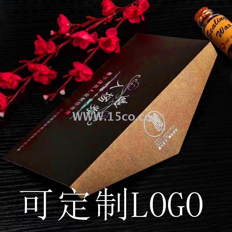 European and western pearl paper envelope enterprises can customize LOGO business invitation letter wedding letter