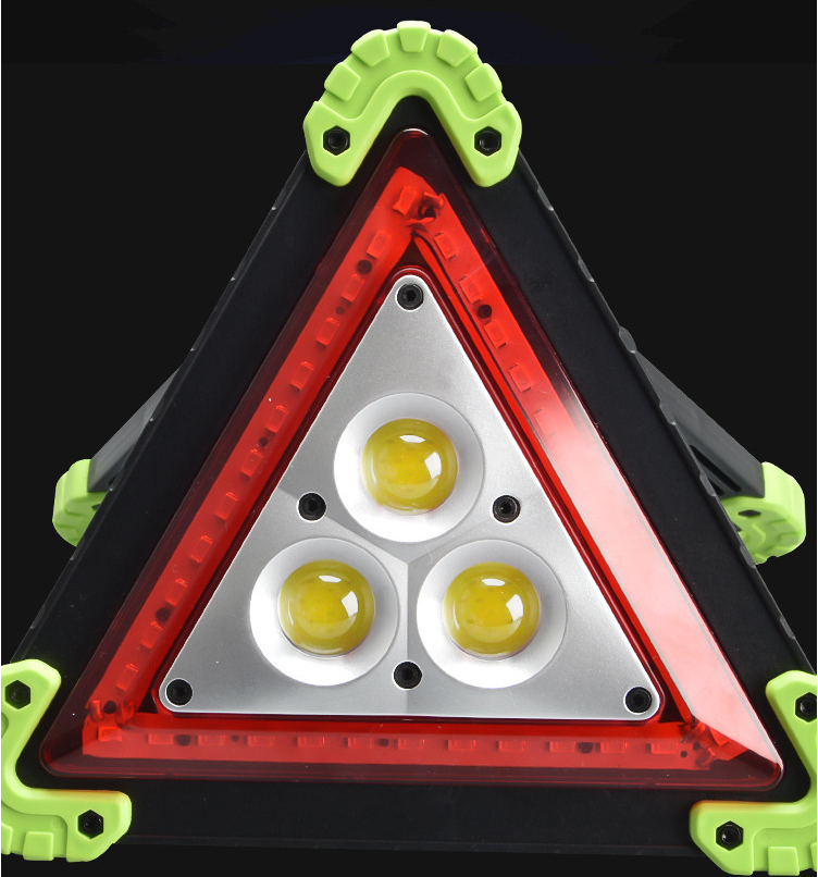 Triangle Flood Light Car Red Light Warning Floodlight Cob Led USB Portable Rechargeable Light Wholesale