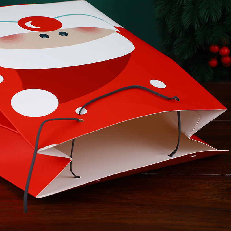 Christmas Gift Box Candy Box Gift Candy Bag Santa Claus Hand Flip Hand Gift Box in Stock