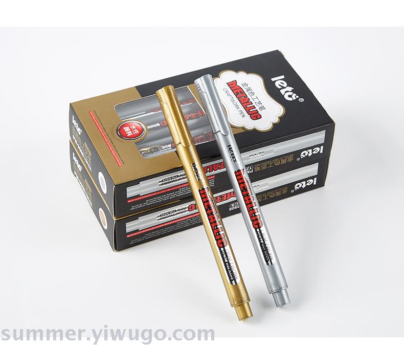 Metal-colored craft pen gold silver paint pen paint pen signature pen invitation card wedding card signature pen Metal-colored craft pen gold silver paint pen paint pen signature pen invitation card wedding card signature pen