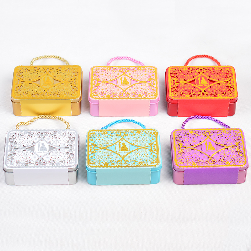 New Wedding Favors Candy Box Packaging Tinplate Wedding Candies Box Creative Hollow Envelope Candy Wholesale