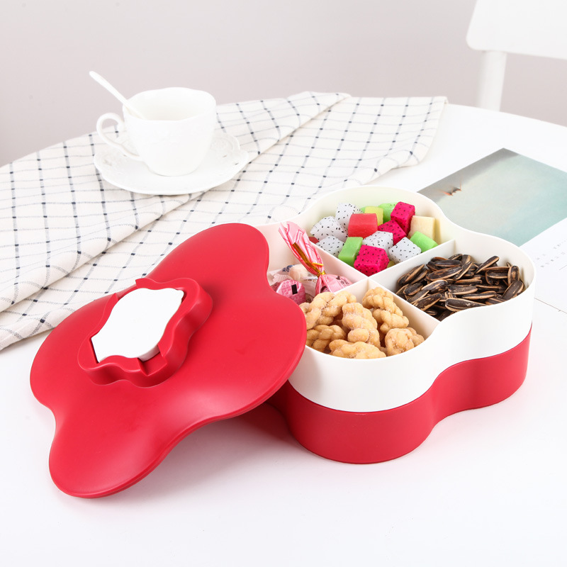 New Year Candy Box Grid Candy Box with Lid Candy Box Snack Dried Fruit Storage Box Gifts Candy Box Printable