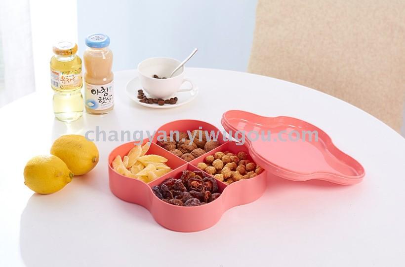 Square stacked double four - cell candy box sealed green new year dried fruit candy box wedding box from the grant