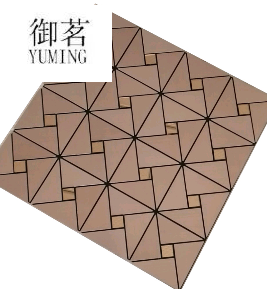 Triangle Windmill Aluminum Plate Mosaic Tile Self-Adhesive Wall Sticker TV Hallway Background Wall Self-Adhesive Cross-Border Manufacturer