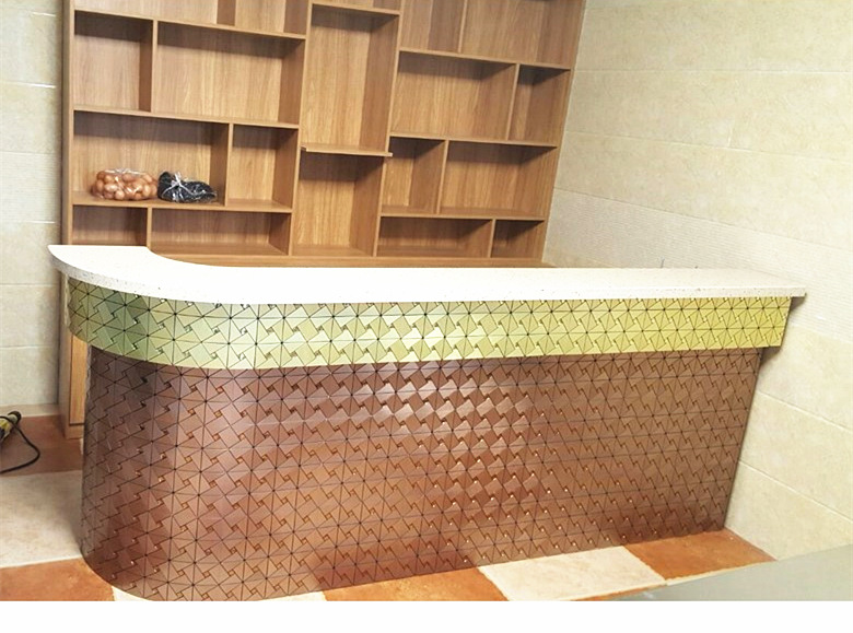 Triangle Windmill Aluminum Plate Mosaic Tile Self-Adhesive Wall Sticker TV Hallway Background Wall Self-Adhesive Cross-Border Manufacturer