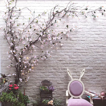 Artificial Wisteria Violet Plastic Silk Flower Decorative Vine Plant Ceiling Fake Flower for Wedding Rattan Green Plant Balcony