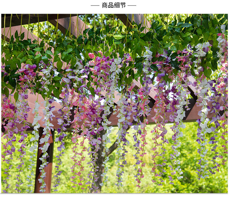 Artificial Wisteria Wedding Ceiling Decorative Silk Flower Artificial Fake Flower Rattan HANAFUJI Violets HANAFUJI Home Art Gallery Green Plants Artificial Wisteria Wedding Ceiling Decorative Silk Flower Artificial Fake Flower Rattan HANAFUJI Violets HANAFUJI Home Art Gallery Green Plants