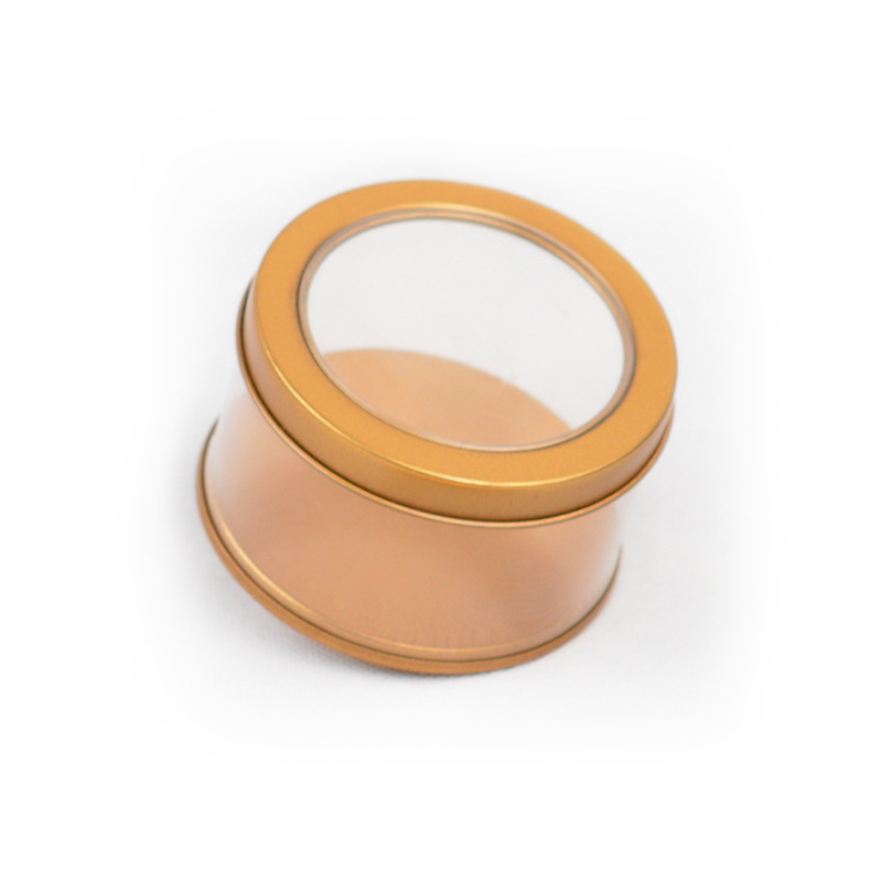 New Transparent Wedding Candies Box PVC Skylight Candy Box Tinplate round Packing Boxes Chest Paste Box