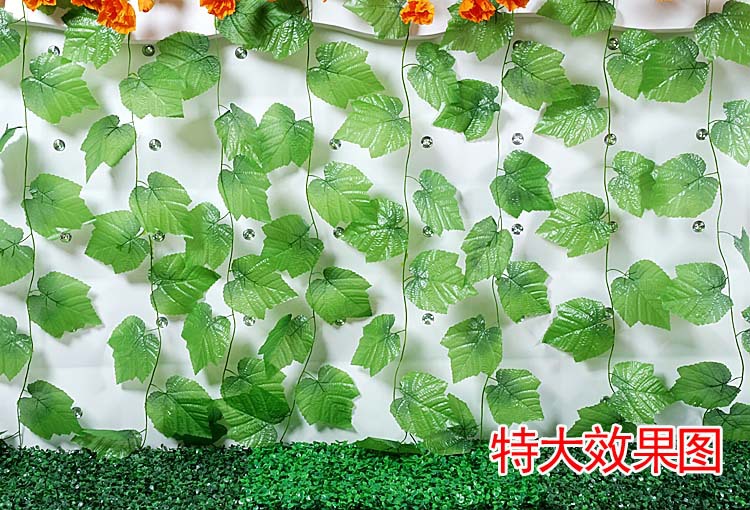 Simulation Rattan Fake Flower Vine Grape Leaves Fake Leaves Green Leaf Plant Ceiling Decoration Pipe Hiding Vine Ivy Simulation Rattan Fake Flower Vine Grape Leaves Fake Leaves Green Leaf Plant Ceiling Decoration Pipe Hiding Vine Ivy
