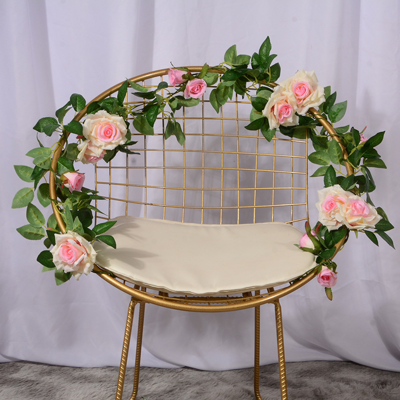 Artificial Rose Vine Fake Flower Rattan Air Conditioning Pipe Hiding Living Room Ceiling Decoration Plastic Vine Twining Plants Artificial Rose Vine Fake Flower Rattan Air Conditioning Pipe Hiding Living Room Ceiling Decoration Plastic Vine Twining Plants